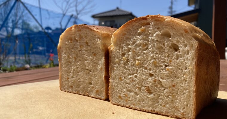 青空とオレンジの食パン